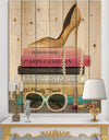 Paris Glamourous Gold Style IV - Fashion Print on Natural Pine Wood