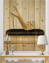 Gold Fashion High Hells I - Posh & Luxe Print on Natural Pine Wood