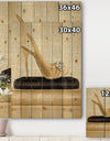 Gold Fashion High Hells I - Posh & Luxe Print on Natural Pine Wood