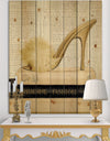 Gold Fashion High Hells II - Posh & Luxe Print on Natural Pine Wood