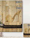Gold Fashion High Hells II - Posh & Luxe Print on Natural Pine Wood