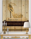 Gold Fashion High Hells III - Posh & Luxe Print on Natural Pine Wood