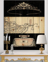 Chandelier, Parfum and Glamorous Tiara - Fashion Print on Natural Pine Wood