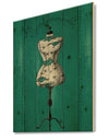 French Couture III - Fashion Print on Natural Pine Wood