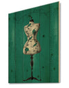 French Couture IV - Fashion Print on Natural Pine Wood