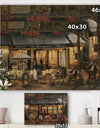 Porch & Den La Brasserie of Champs-elysees Paris - Print on Natural Pine Wood