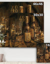 Vintage Wine Cellar - Traditional Print on Natural Pine Wood