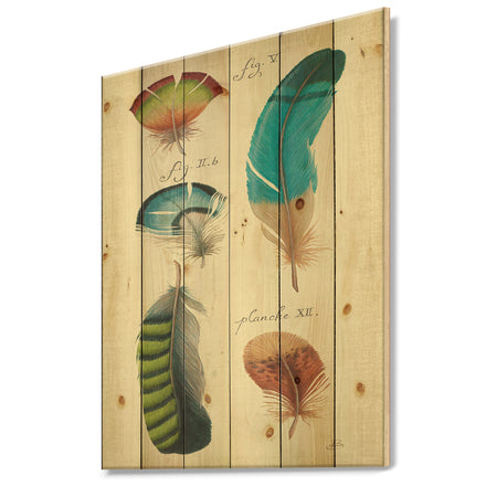 Feathers Cottage Family III - Cabin & Lodge Print on Natural Pine Wood