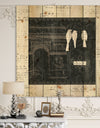 Paris Vintage Collage I - French Country Print on Natural Pine Wood