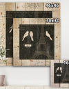 Paris Vintage Collage II - French Country Print on Natural Pine Wood