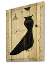 Elegance Glam Paris Diva II - Fashion Print on Natural Pine Wood