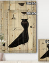 Elegance Glam Paris Diva II - Fashion Print on Natural Pine Wood