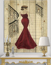 Elegance Glam Paris Diva III - Fashion Print on Natural Pine Wood