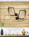 Glamorous Black Diamond Stiletto II - Fashion Print on Natural Pine Wood