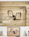 Glamorous Black Diamond Stiletto II - Fashion Print on Natural Pine Wood
