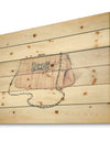 Glamorous Sparkle Purse II - Fashion Print on Natural Pine Wood