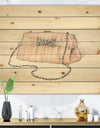 Glamorous Sparkle Purse II - Fashion Print on Natural Pine Wood