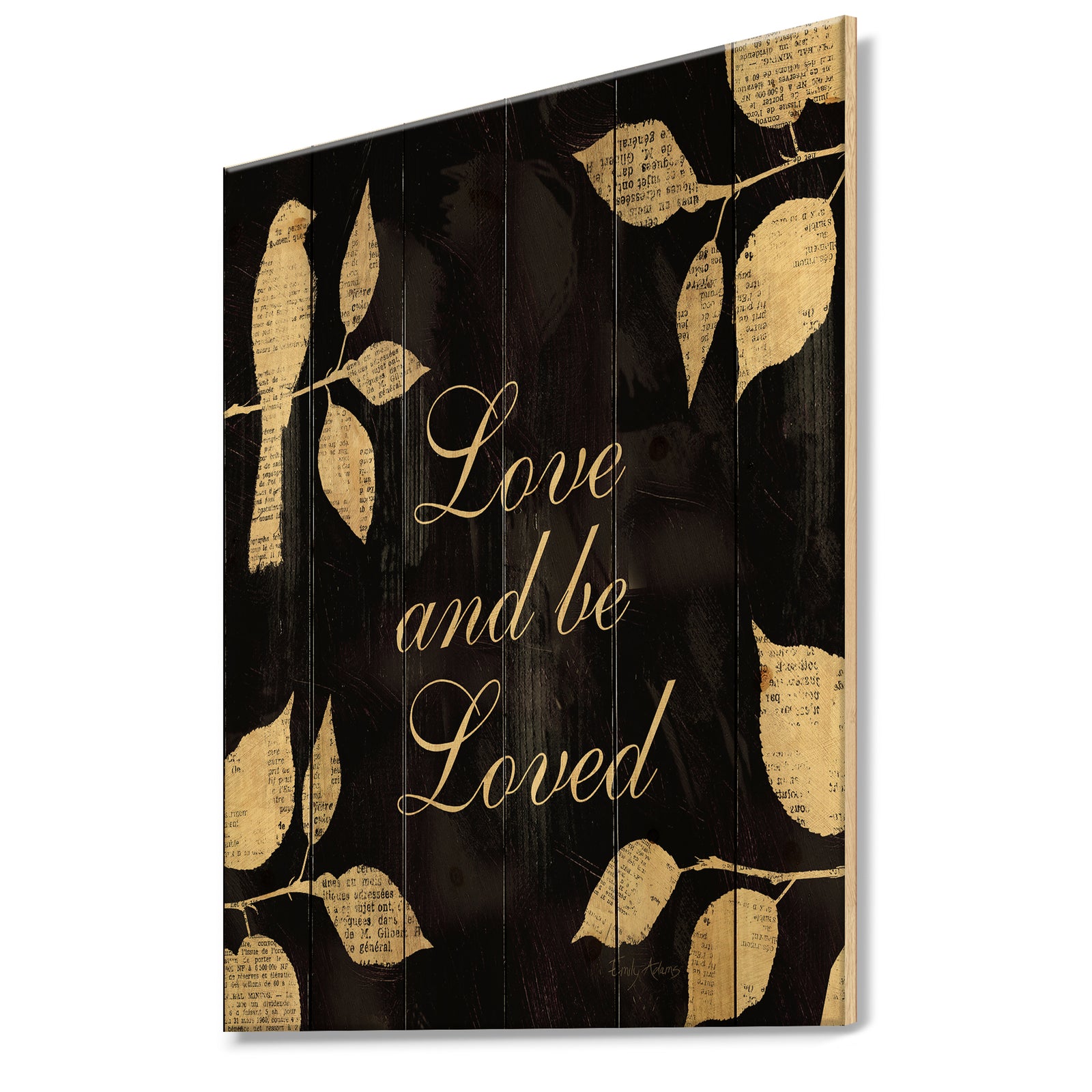 Love and Be Loved Cottage Collage - Lake House Print on Natural Pine Wood