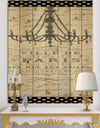 French chandeliers Couture I - Fashion Print on Natural Pine Wood