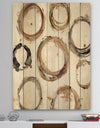 Geometric Circle Natural Balance I - Mid-Century Modern Transitional Print on Natural Pine Wood