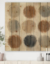 Geometric Circle Natural Balance II - Mid-Century Modern Transitional Print on Natural Pine Wood