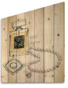 Perfume Glam Bathroom I - Traditional Bathroom Print on Natural Pine Wood