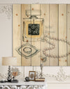 Perfume Glam Bathroom I - Traditional Bathroom Print on Natural Pine Wood