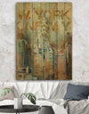 Gold Vintage Empire State Building II - Vintage Architecture Print on Natural Pine Wood