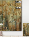 Gold Vintage Empire State Building II - Vintage Architecture Print on Natural Pine Wood