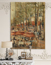 Lunch on the Champs Elysees Paris - French Country Print on Natural Pine Wood