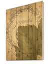 French Chateau White Wine I - Food and Beverage Print on Natural Pine Wood