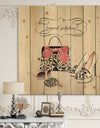 Glam fashion handbags II - Fashion Print on Natural Pine Wood