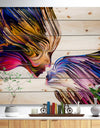 Metaphorical Mind Painting - Contemporary Print on Natural Pine Wood