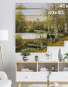 Quiet Autumn River - Landscape Print on Natural Pine Wood