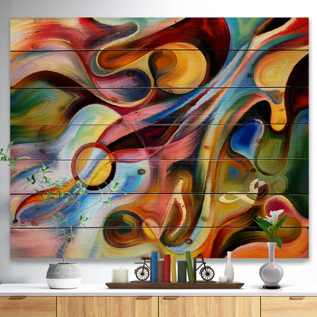 Music beyond the Frames - Music Print on Natural Pine Wood