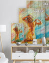 Sensual Woman Sitting - Sensual Print on Natural Pine Wood