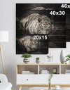 White Tiger - Animal Photography Print on Natural Pine Wood
