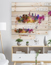 Cleveland Skyline - Cityscape Print on Natural Pine Wood