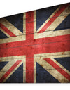 Vintage UK Flag - Contemporary Print on Natural Pine Wood