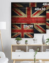 Vintage UK Flag - Contemporary Print on Natural Pine Wood