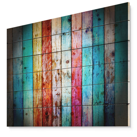 Vintage Wooden Pattern - Contemporary Print on Natural Pine Wood