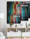 Vintage Wooden Pattern - Contemporary Print on Natural Pine Wood