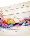 Abstract Smoke - Contemporary Print on Natural Pine Wood