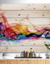 Abstract Smoke - Contemporary Print on Natural Pine Wood