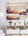 Abstract Smoke - Contemporary Print on Natural Pine Wood