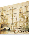 Old Beautiful Paris - Cityscape Digital Print on Natural Pine Wood