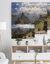 Machu Picchu Panorama - Landscape Photo Print on Natural Pine Wood