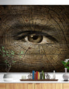 Aging Eyes - Abstract Print on Natural Pine Wood