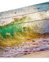 Ocean Turning Green - Seascape Print on Natural Pine Wood