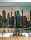 New York City Skyline - Photography Print on Natural Pine Wood